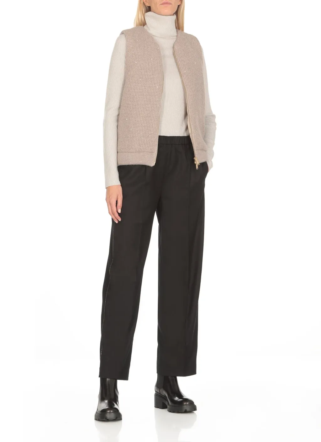 Zipped Knitted Waistcoat
