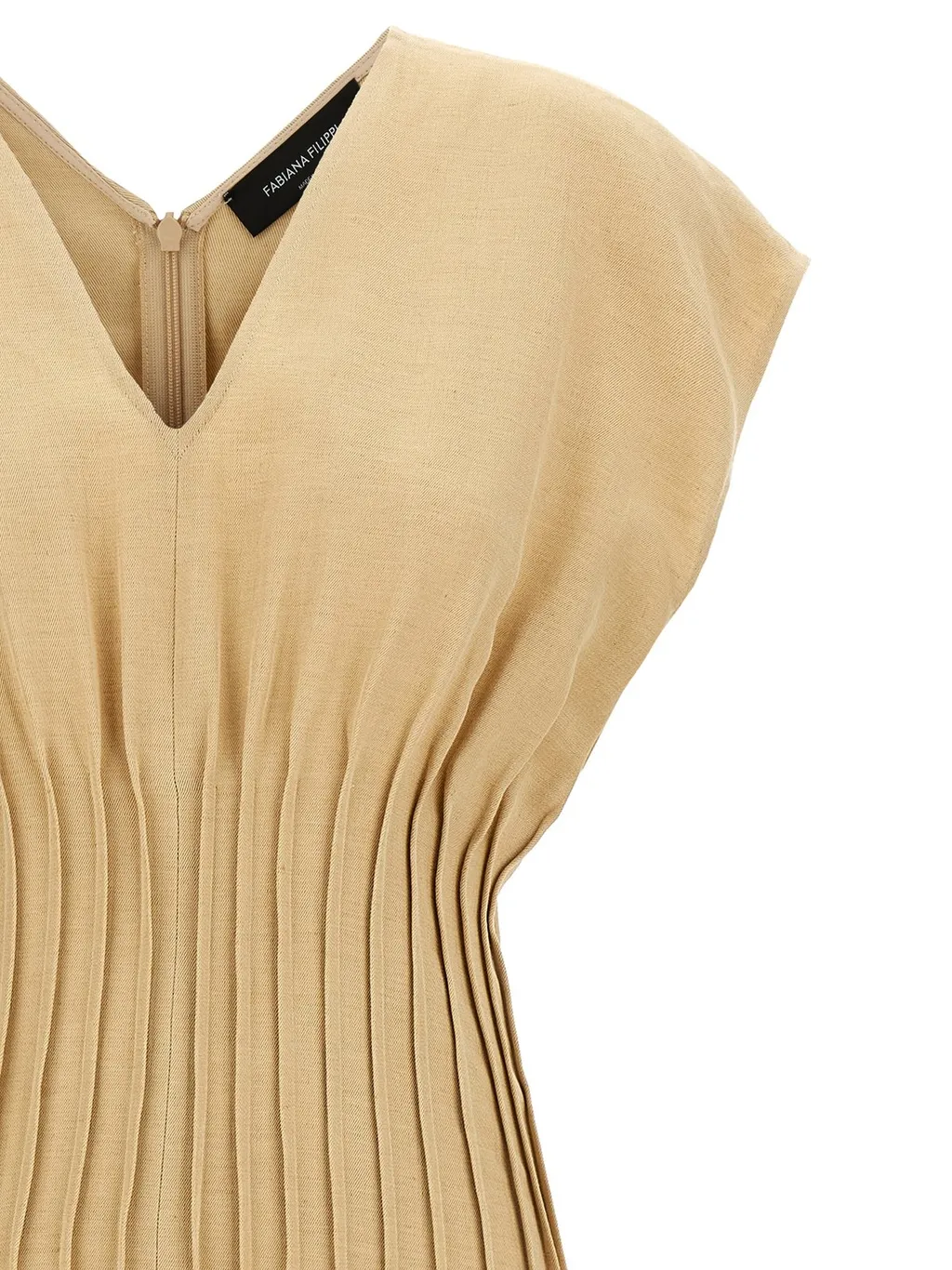 Fitted-Waist Sleeveless Dress