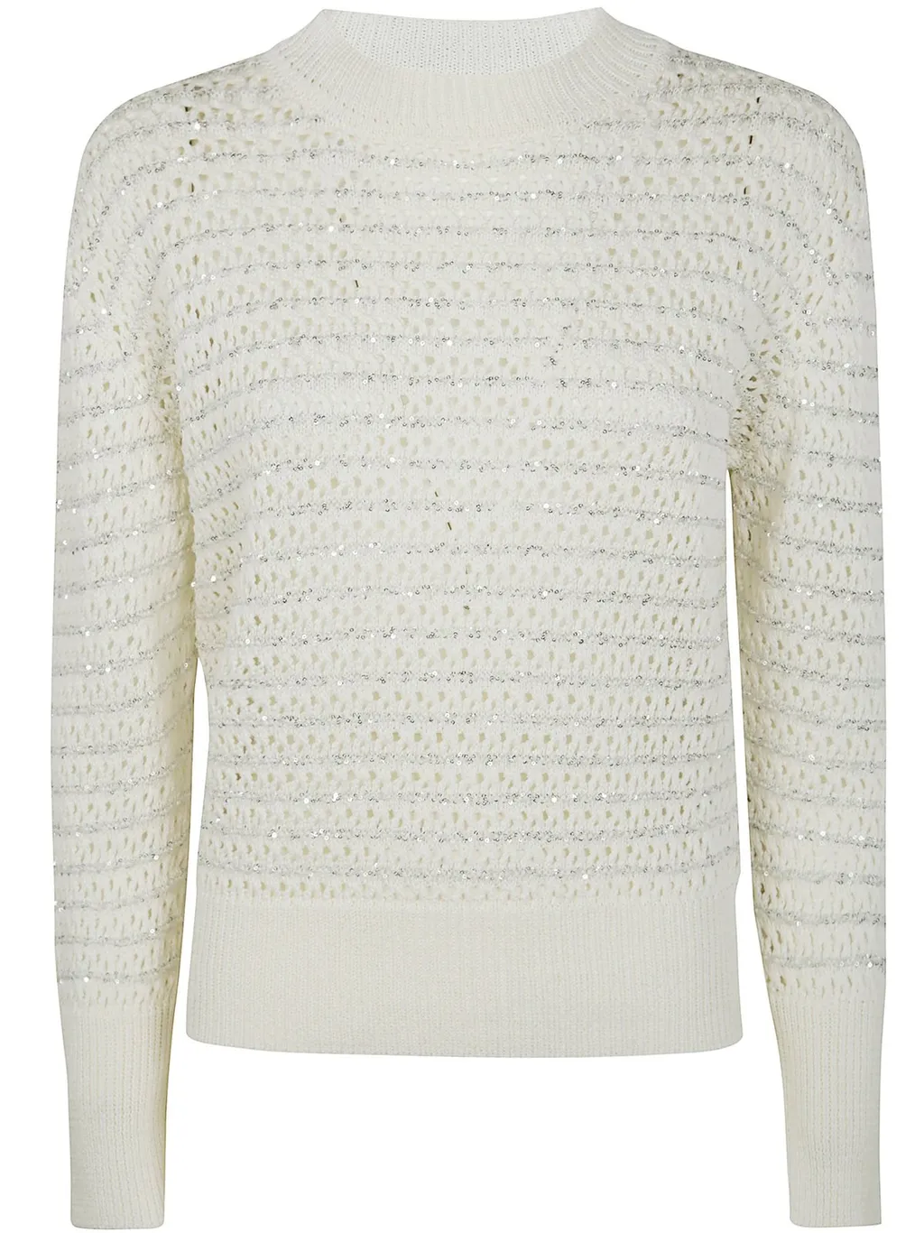 Open-Knit Crewneck Jumper