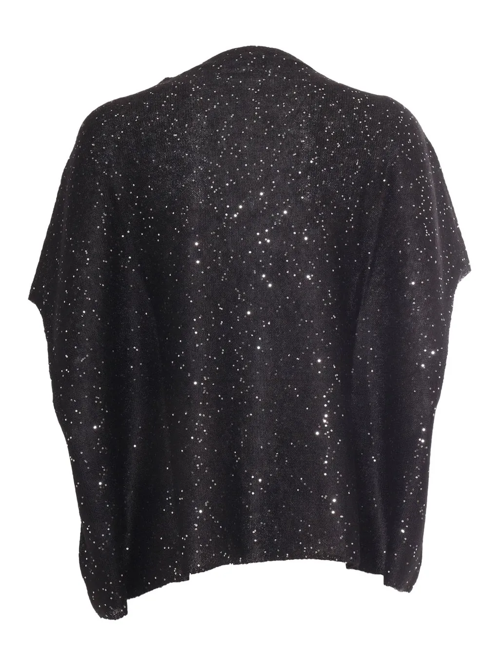 Sequin Crew Neck Cape