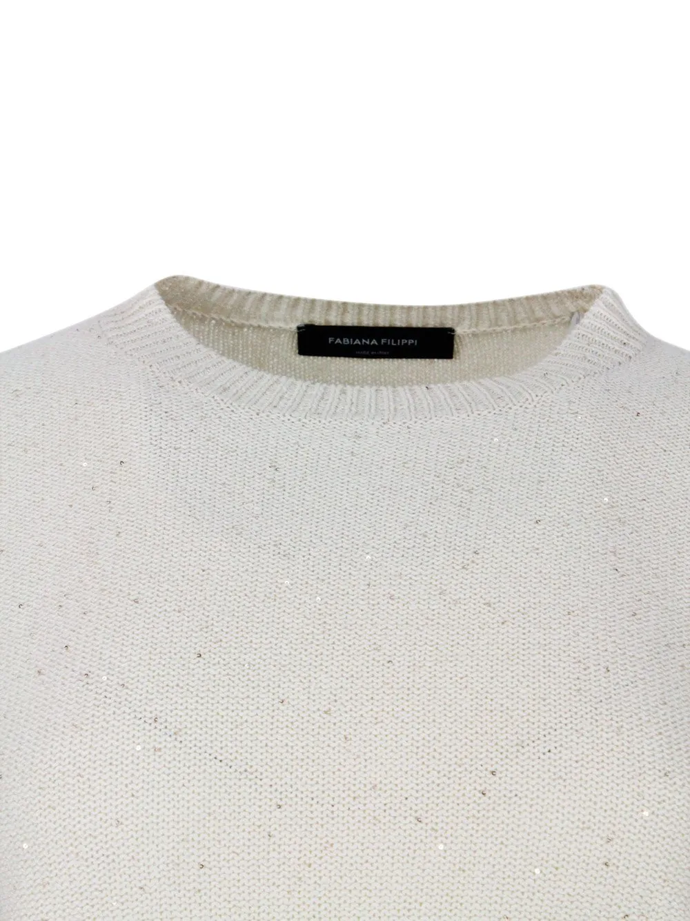Sequinned Short Sleeved Crewneck Jumper