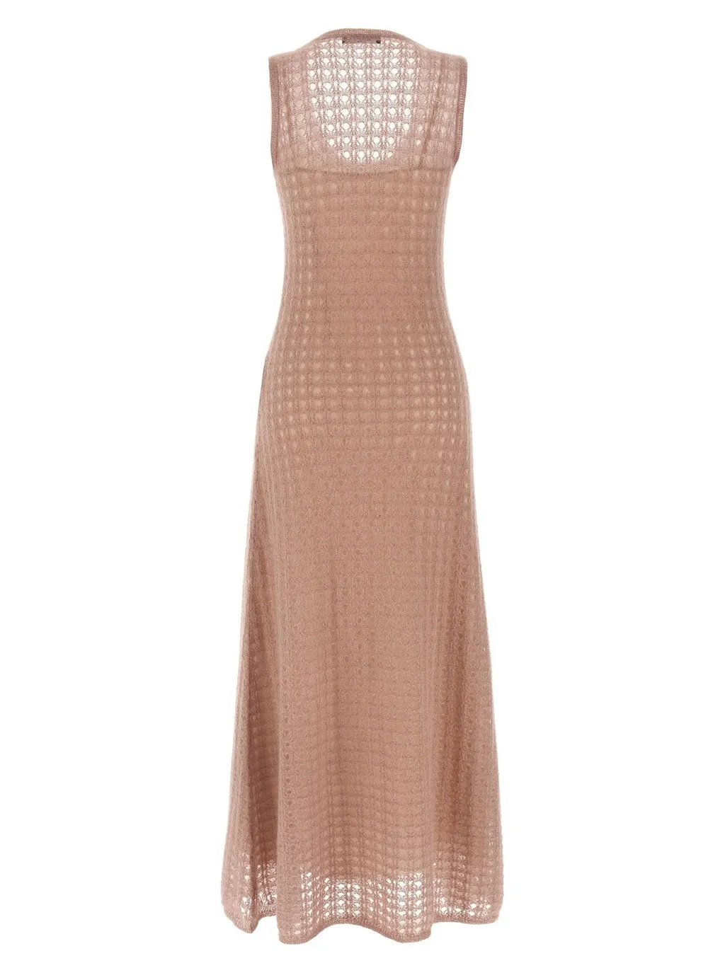Crewneck Sleeveless Crochet Dress