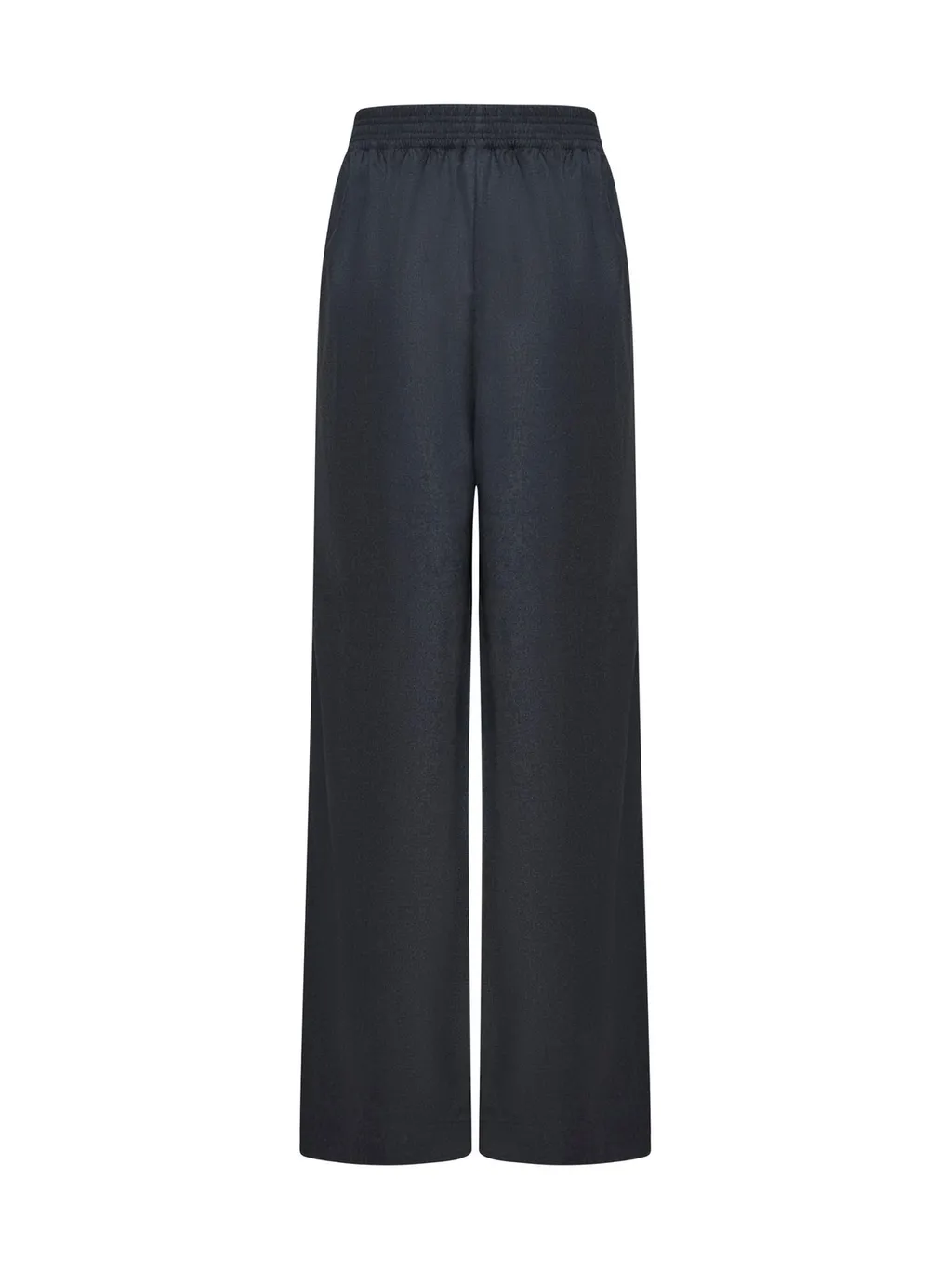 Flannel Wide-Leg Trousers