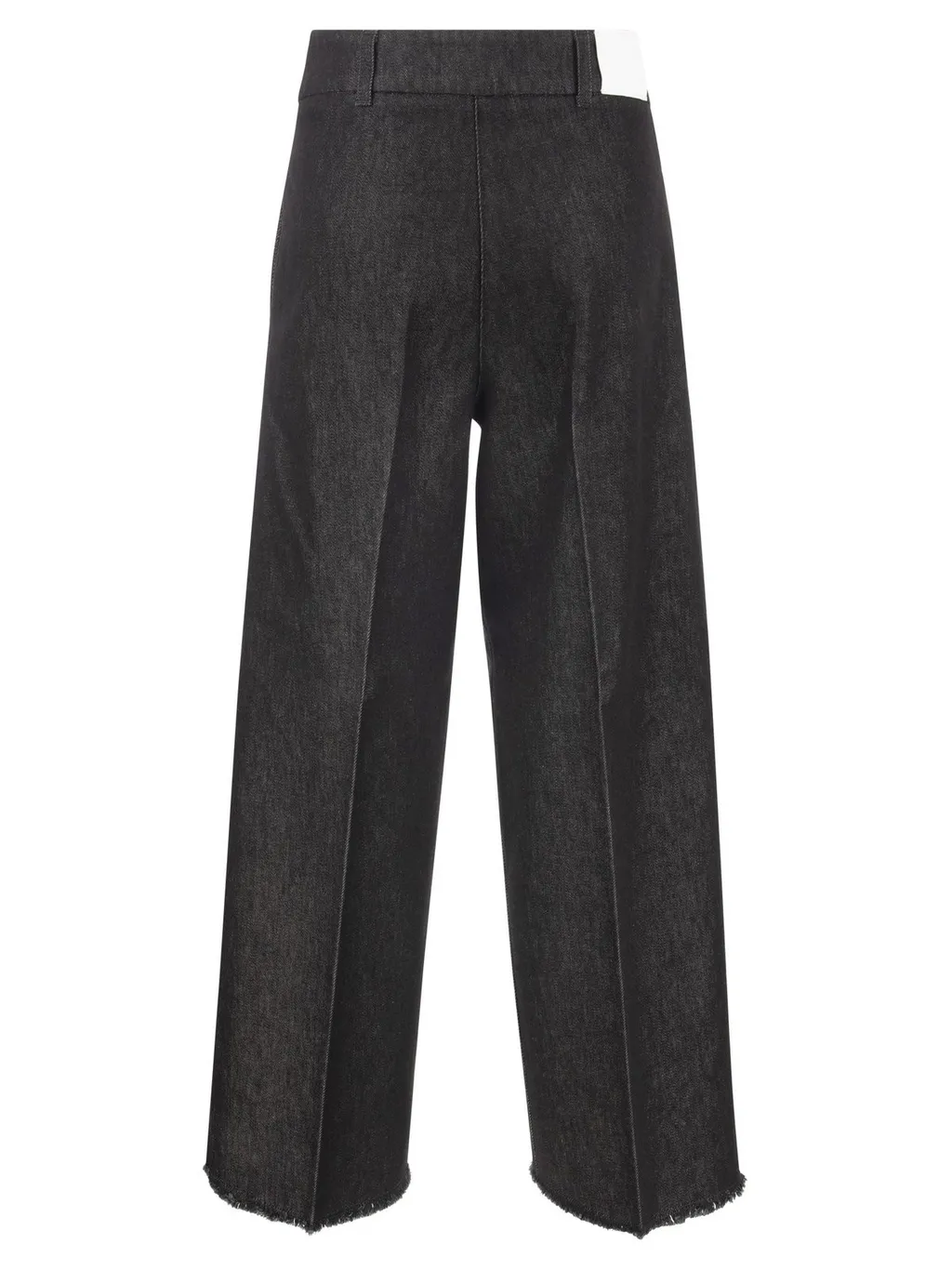 Fringed Edge Straight Hem Jeans