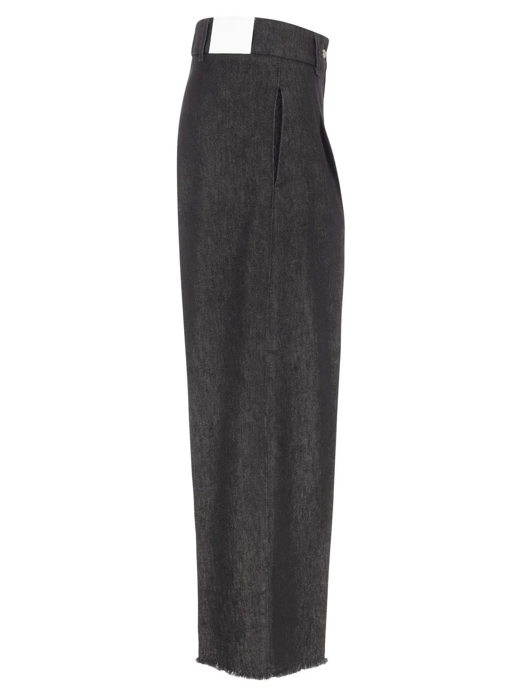 Fringed Edge Straight Hem Jeans