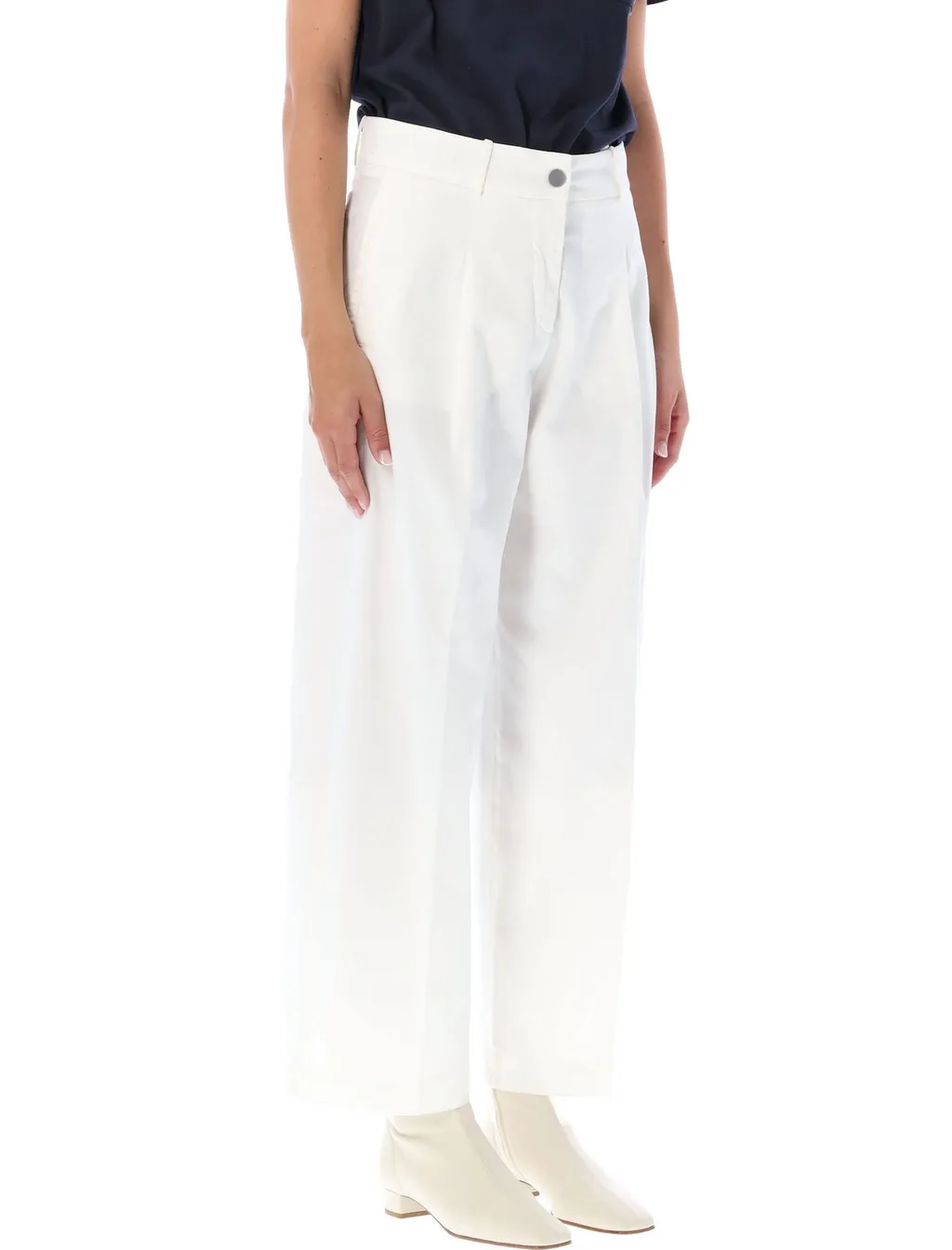 Wide-Leg Cropped Trousers