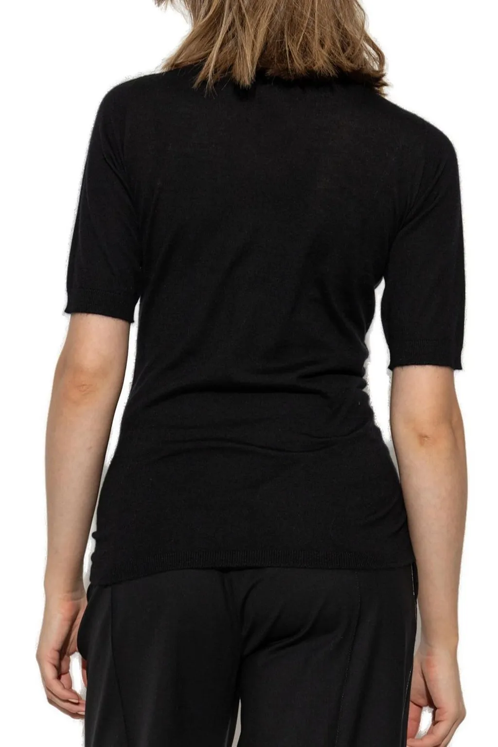 Short-Sleeved Knitted Sweater