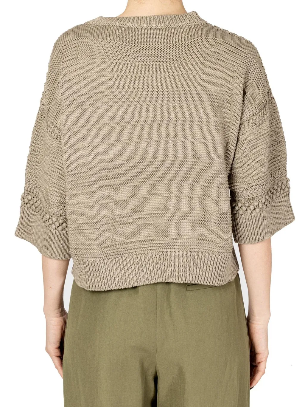 Open-Knit Cropped Jumper