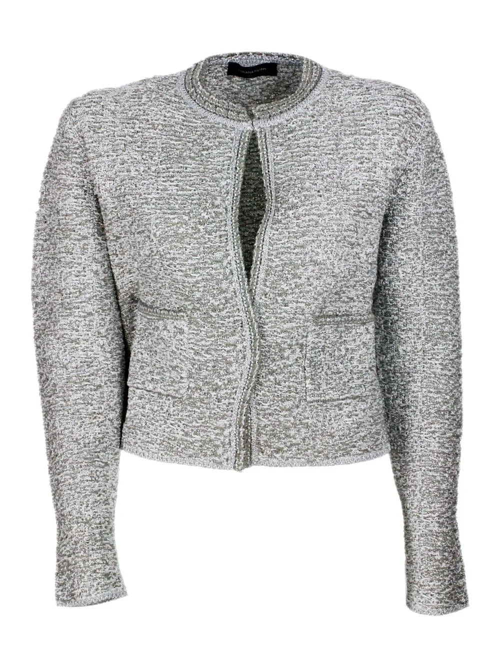 Lurex Knit Tweed Cardigan