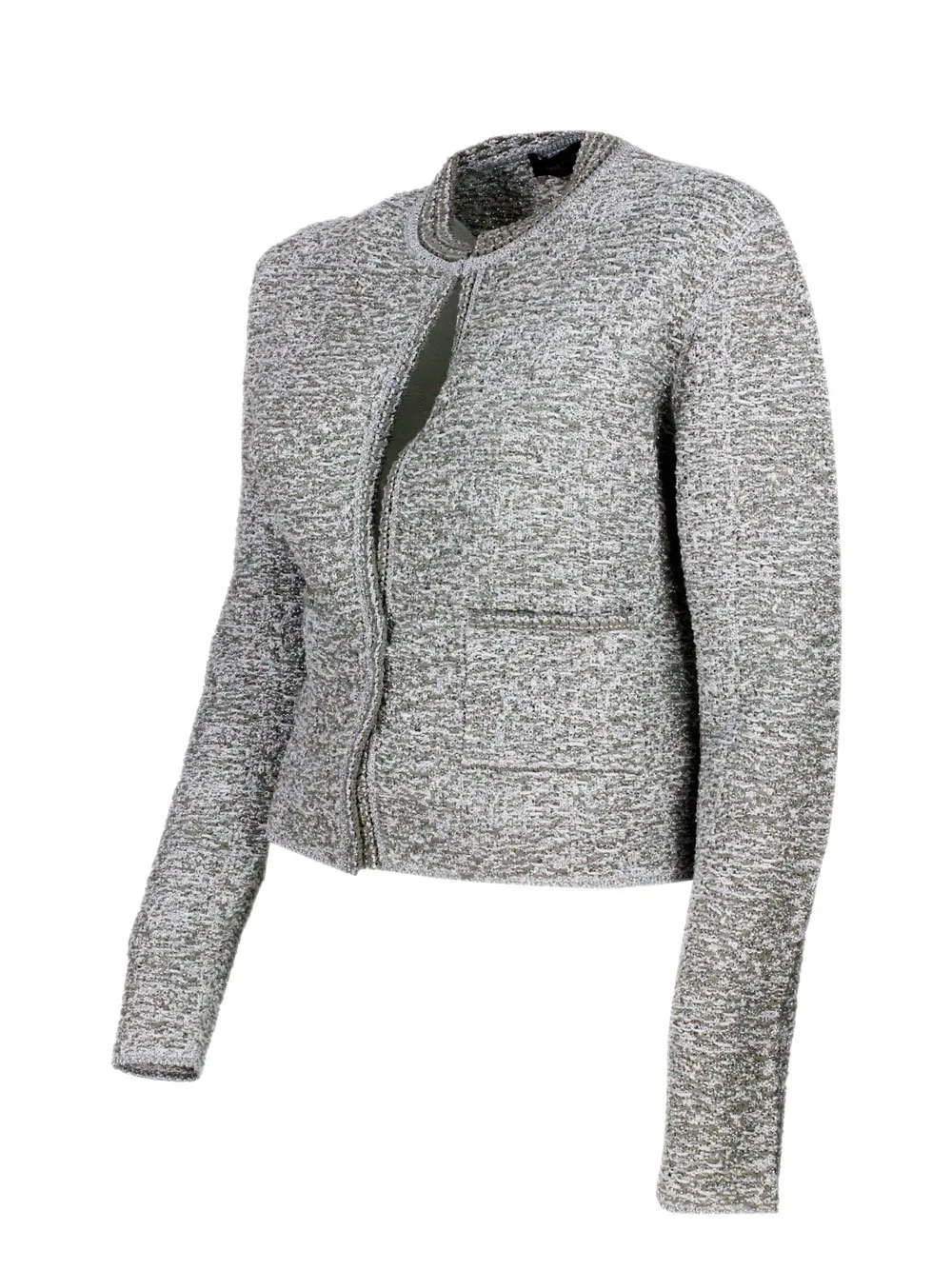 Lurex Knit Tweed Cardigan