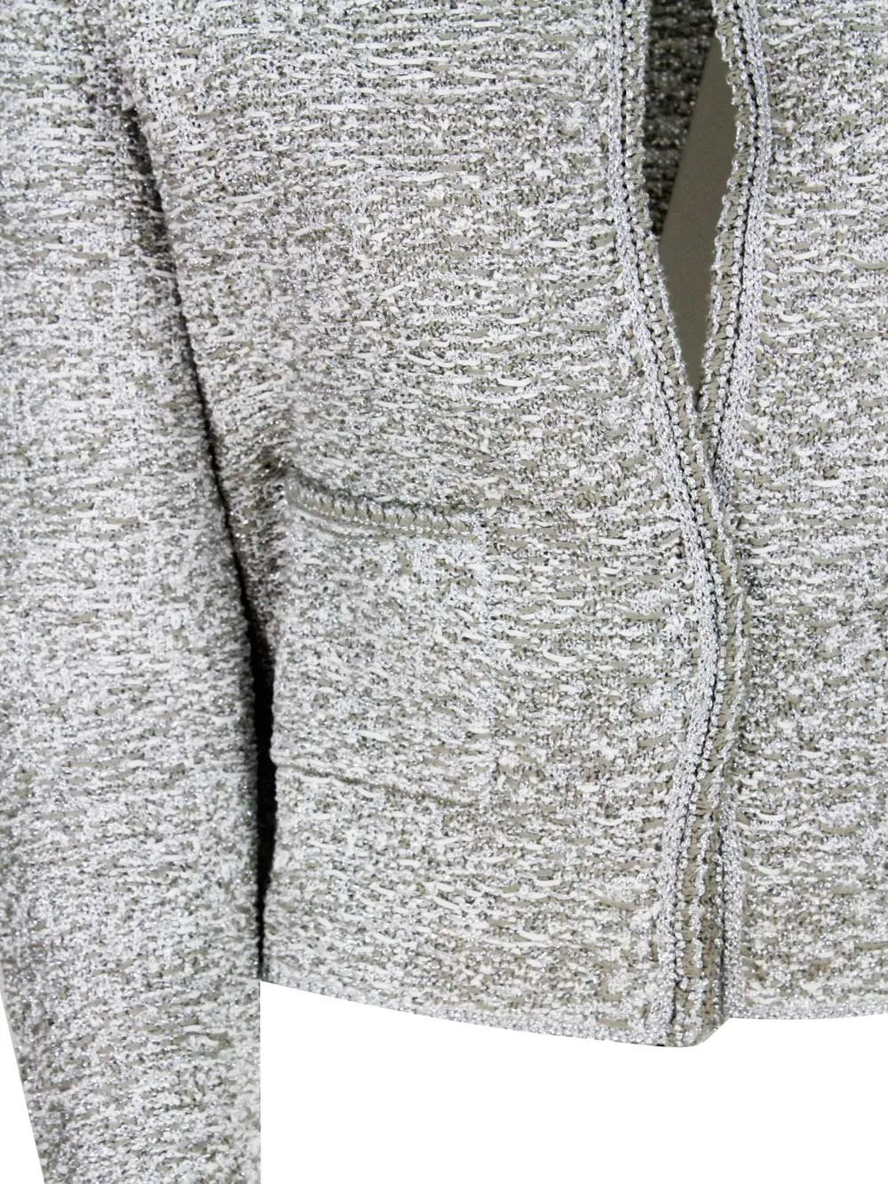 Lurex Knit Tweed Cardigan