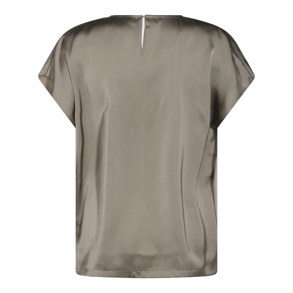 Crewneck Satin Top