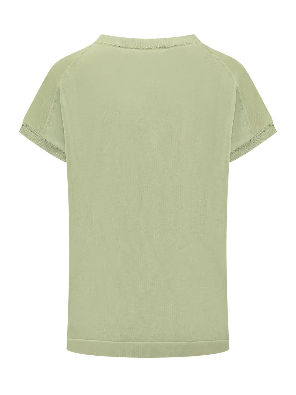 Sequin-Detailed V-Neck Knitted Top