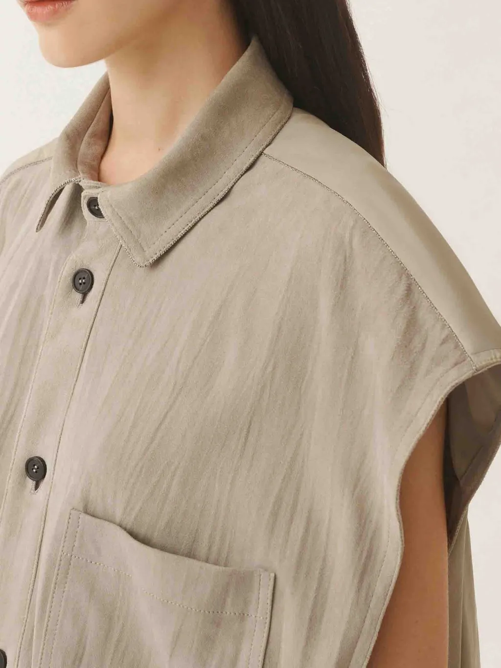 Suede Vest With Pockets