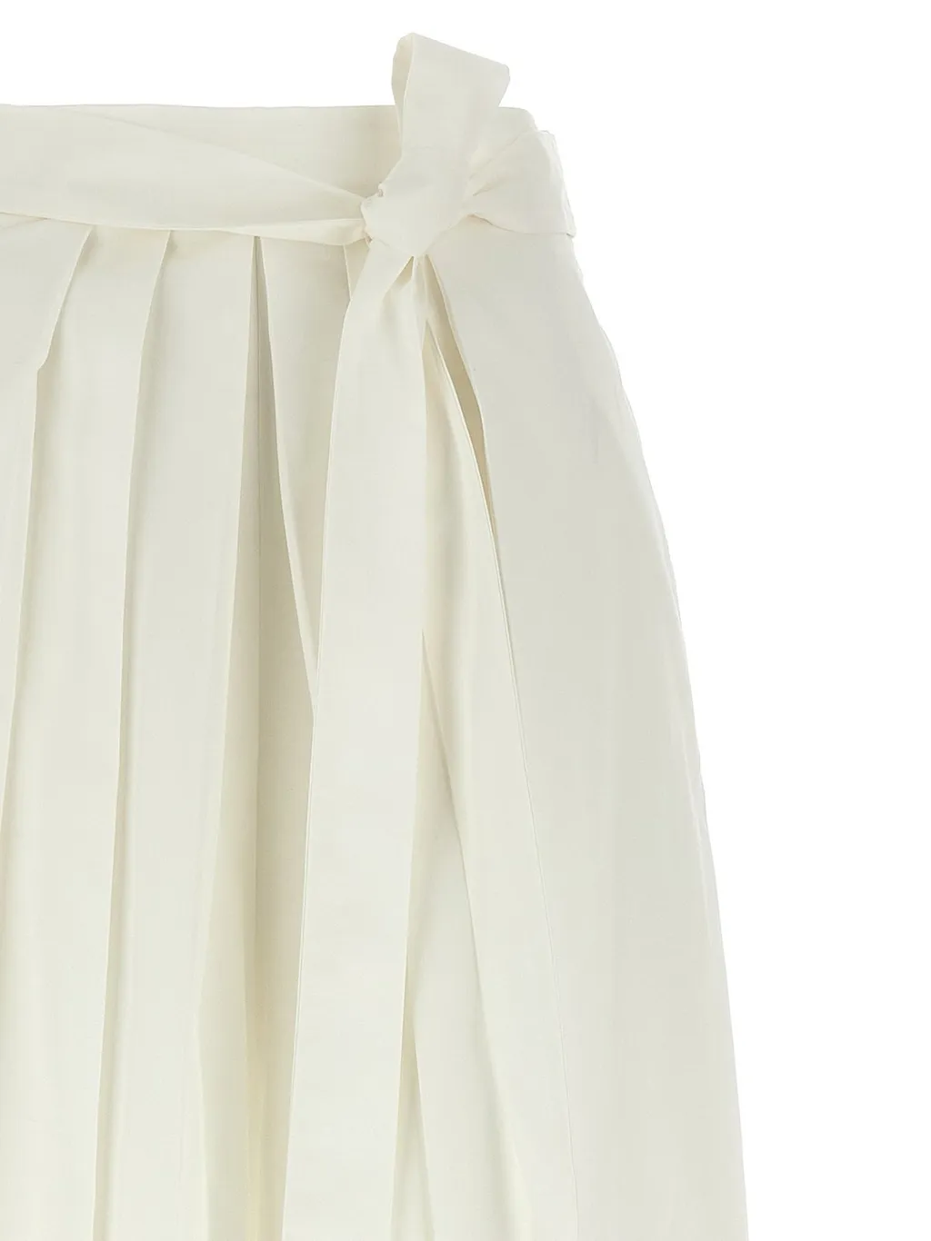 Pleated Tied-Waist Trousers