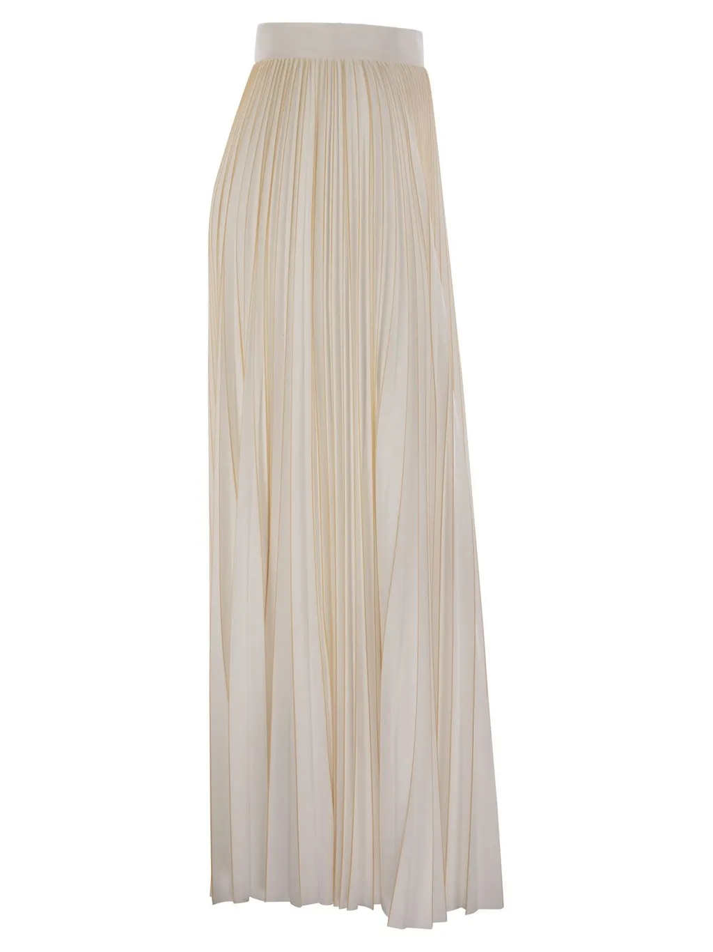 Zip Fastened Pleated Jersey Skirt