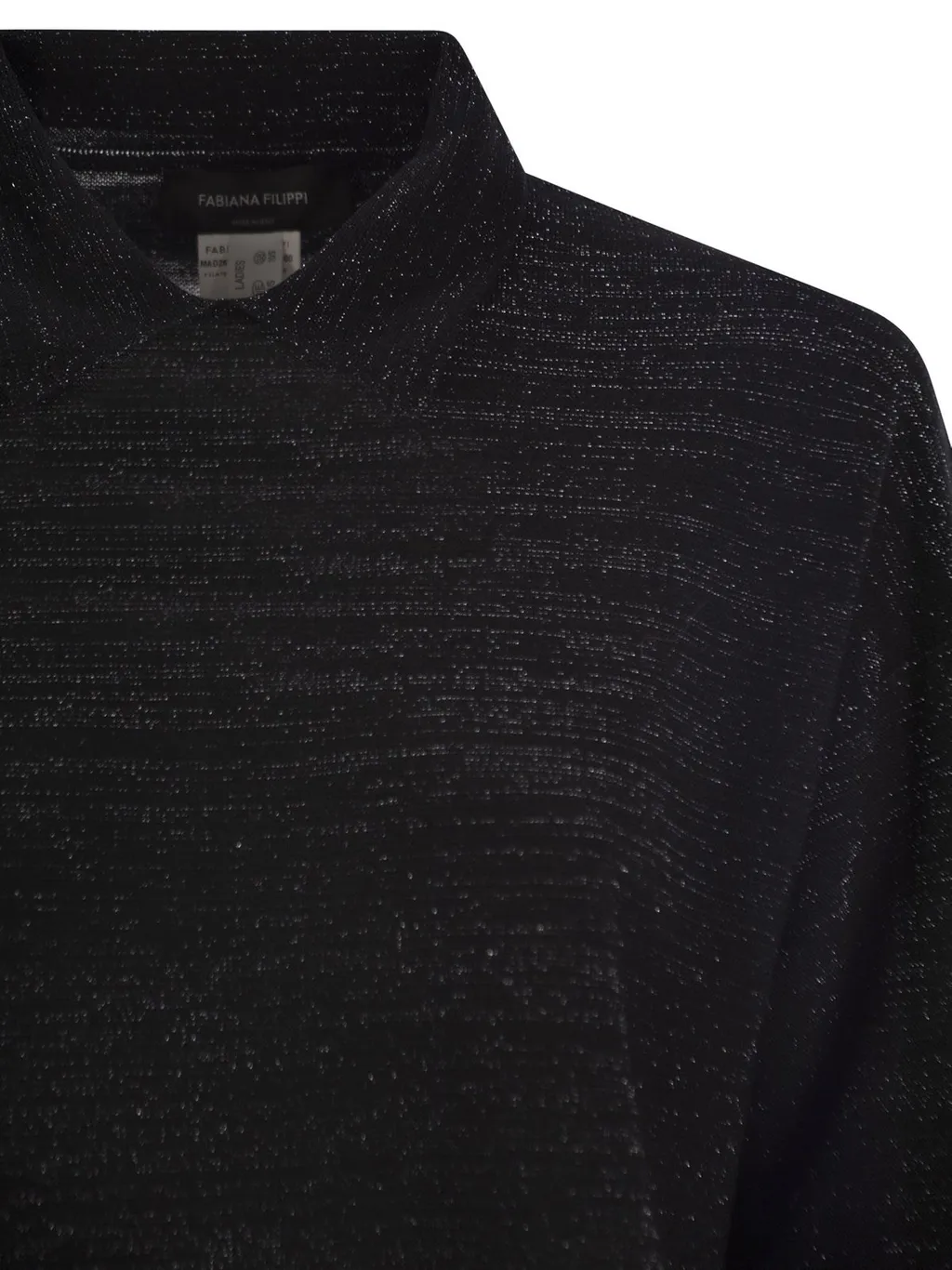Lurex Detailed Polo Neck Jumper