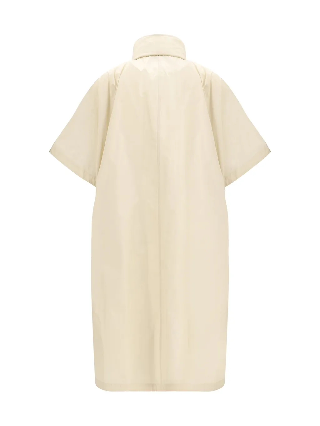 Tech Taffeta Drawstring Waist Long Cape