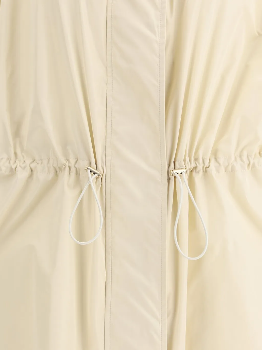 Tech Taffeta Drawstring Waist Long Cape