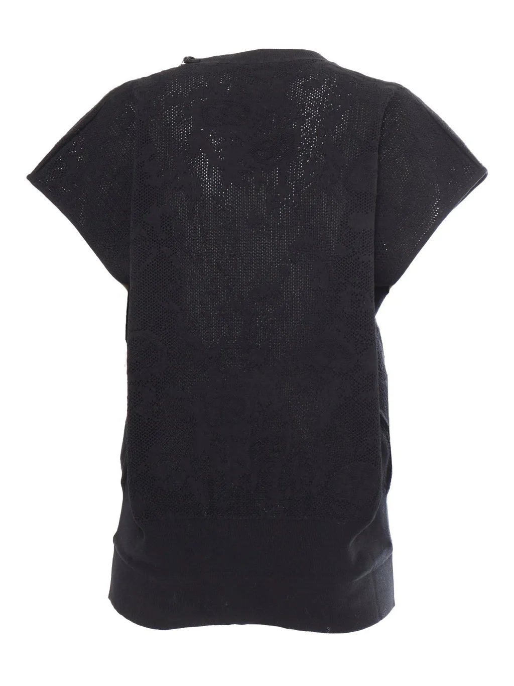 Open-Knit Drawstring Hem Top