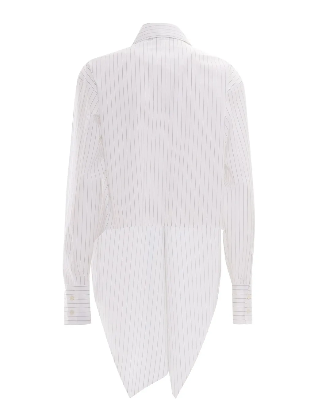Crossed Front Striped Poplin Shirt