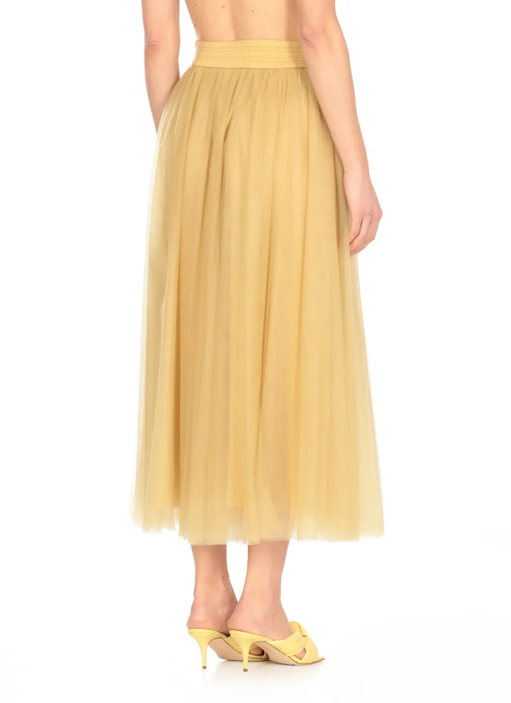 Tulle Wide Midi Skirt