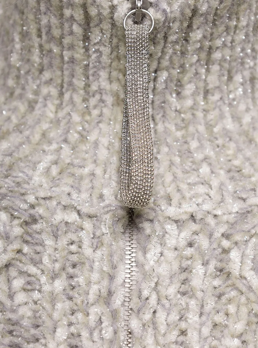 Long-Sleeved Zip-Up Cardigan