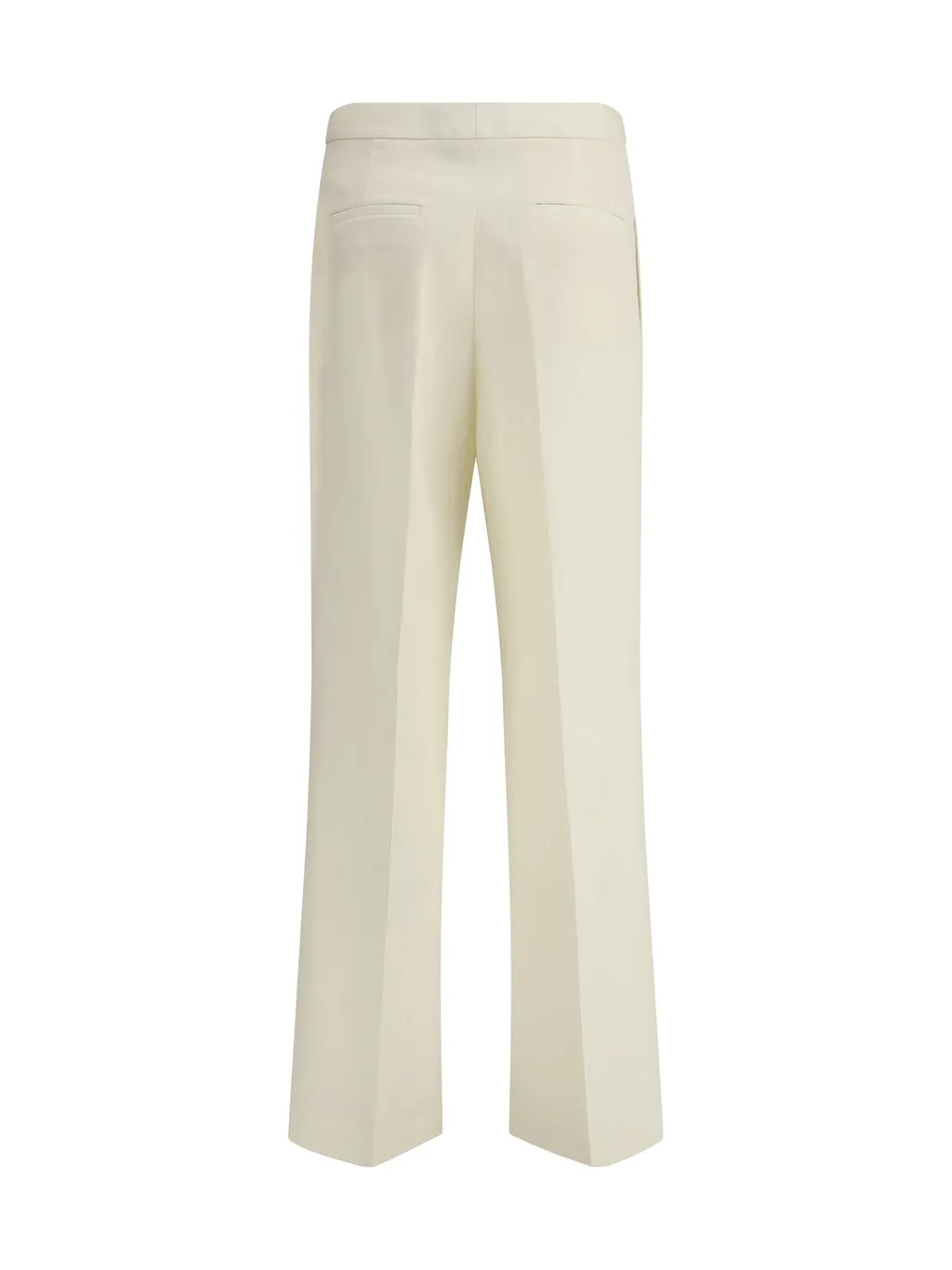 Straight-Leg Pleated Detail Trousers