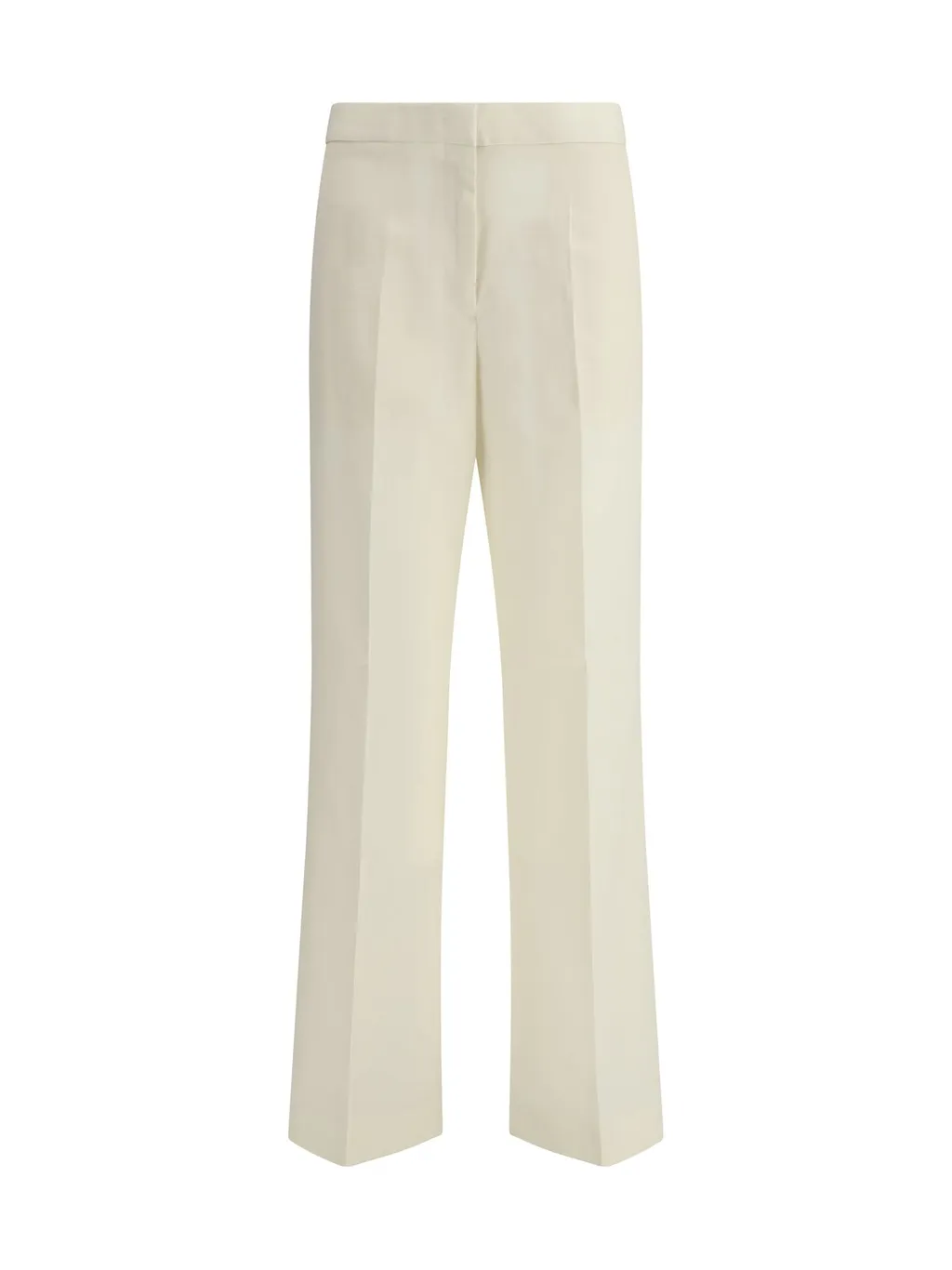 Straight-Leg Pleated Detail Trousers