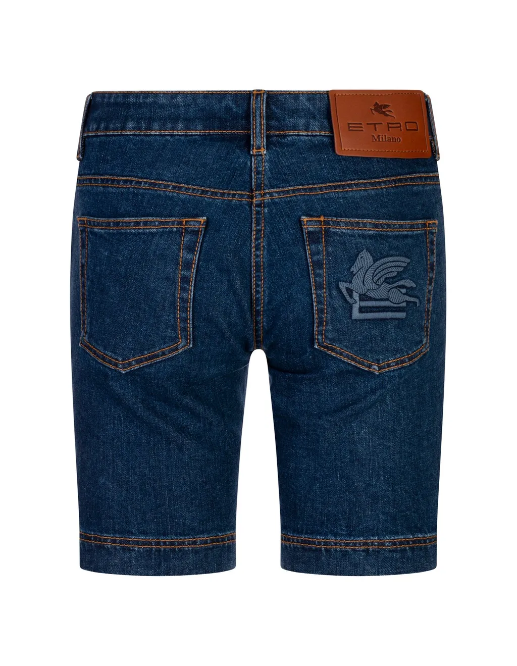 Logo Patch Denim Shorts