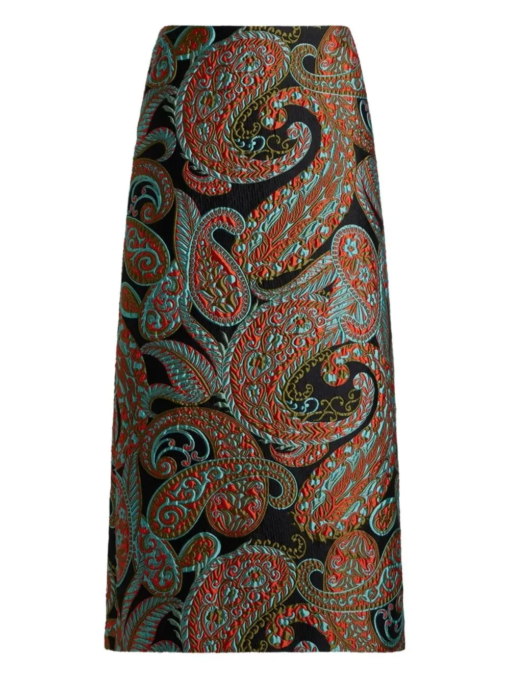 Paisley Jacquard A-Line Skirt