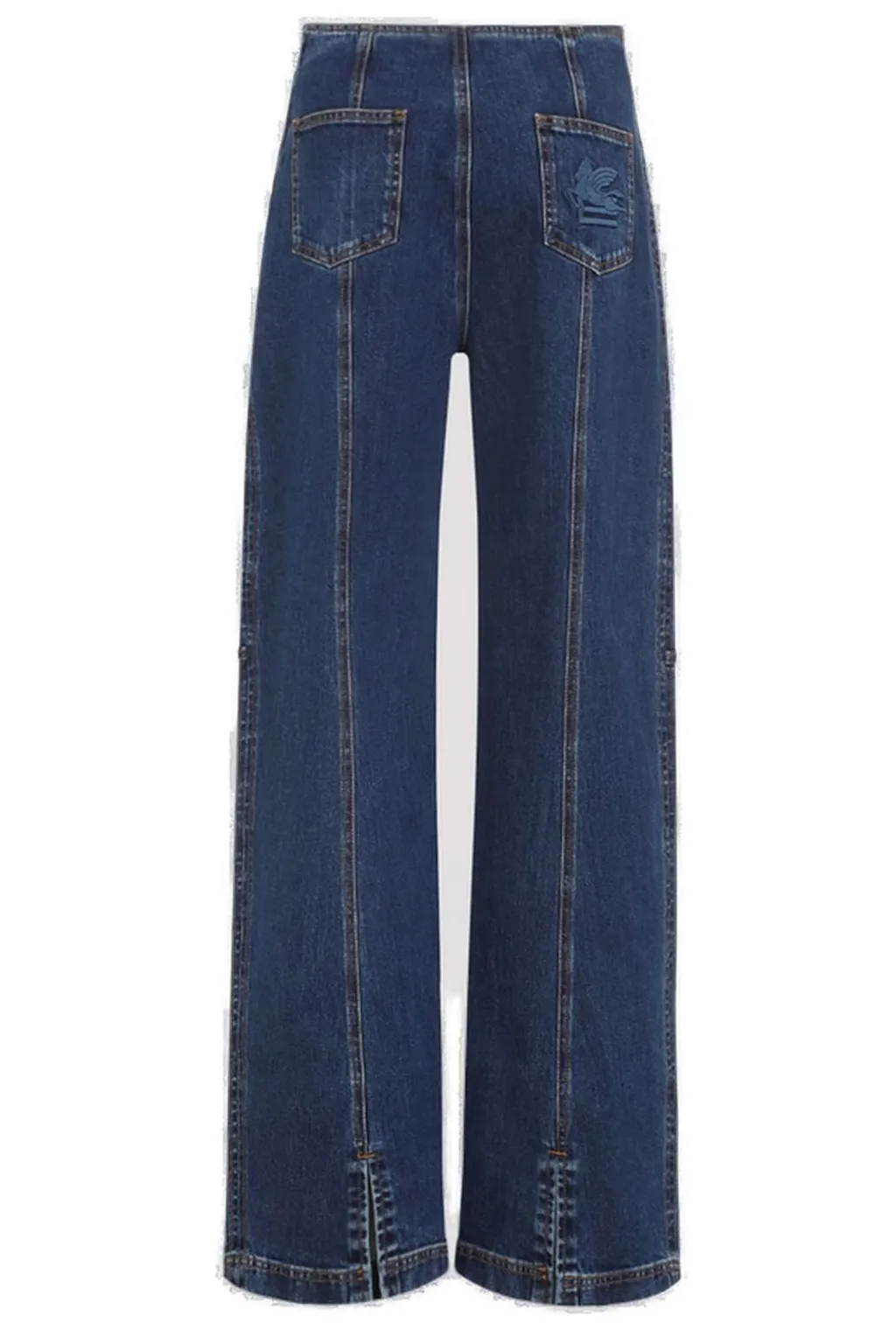 Straight Leg Panelled Jeans