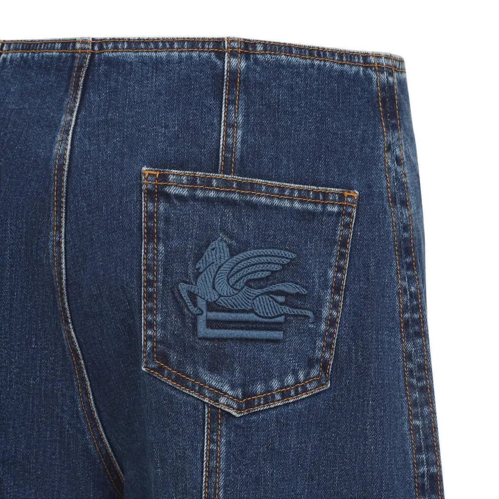 Straight Leg Panelled Jeans