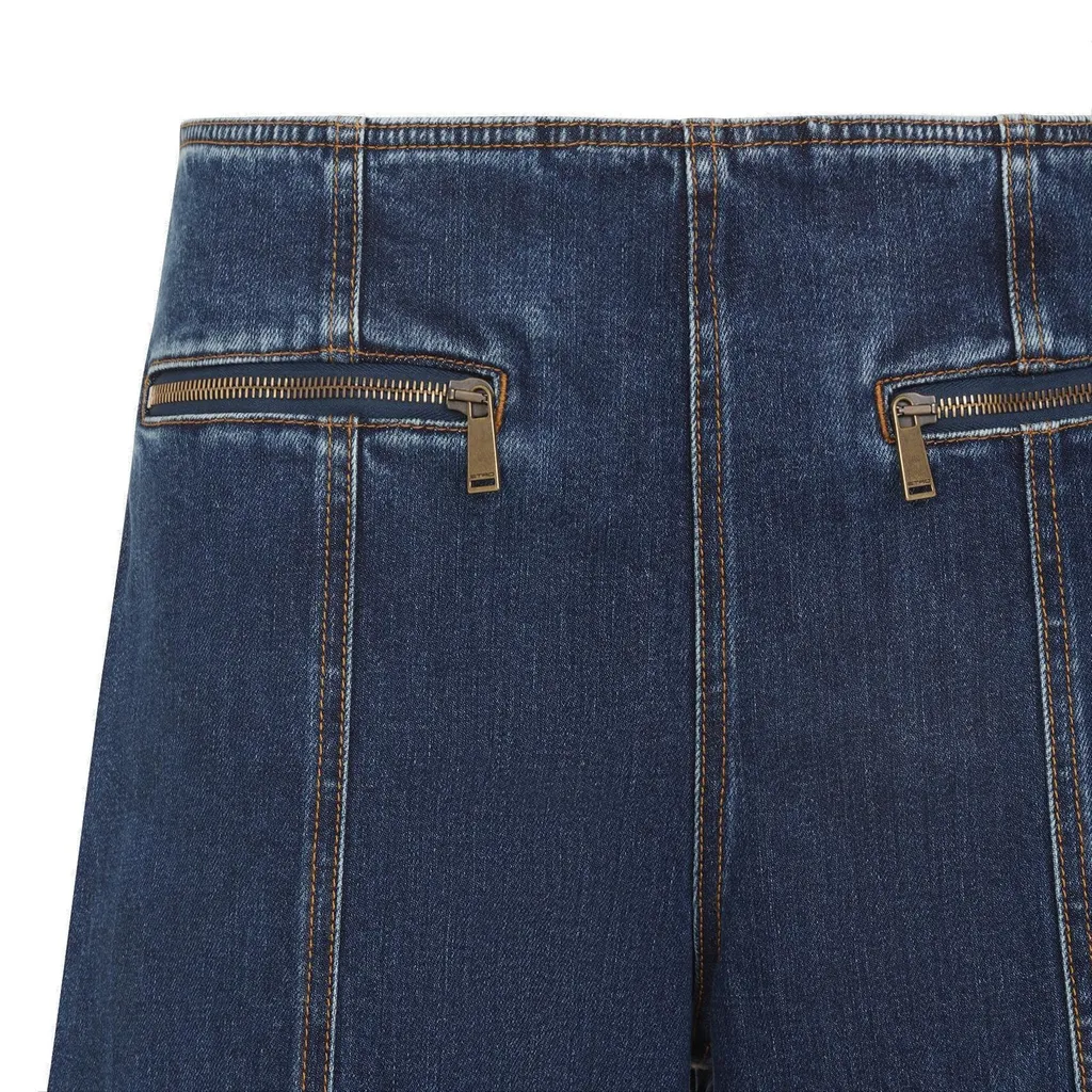 Straight Leg Panelled Jeans