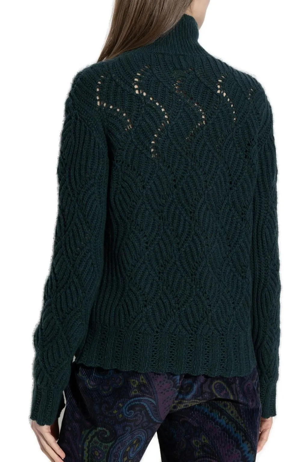 Long Sleeved Turtleneck Knitted Jumper