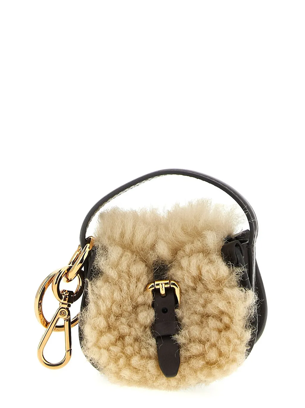 Shearling Bag Pendant Key Ring