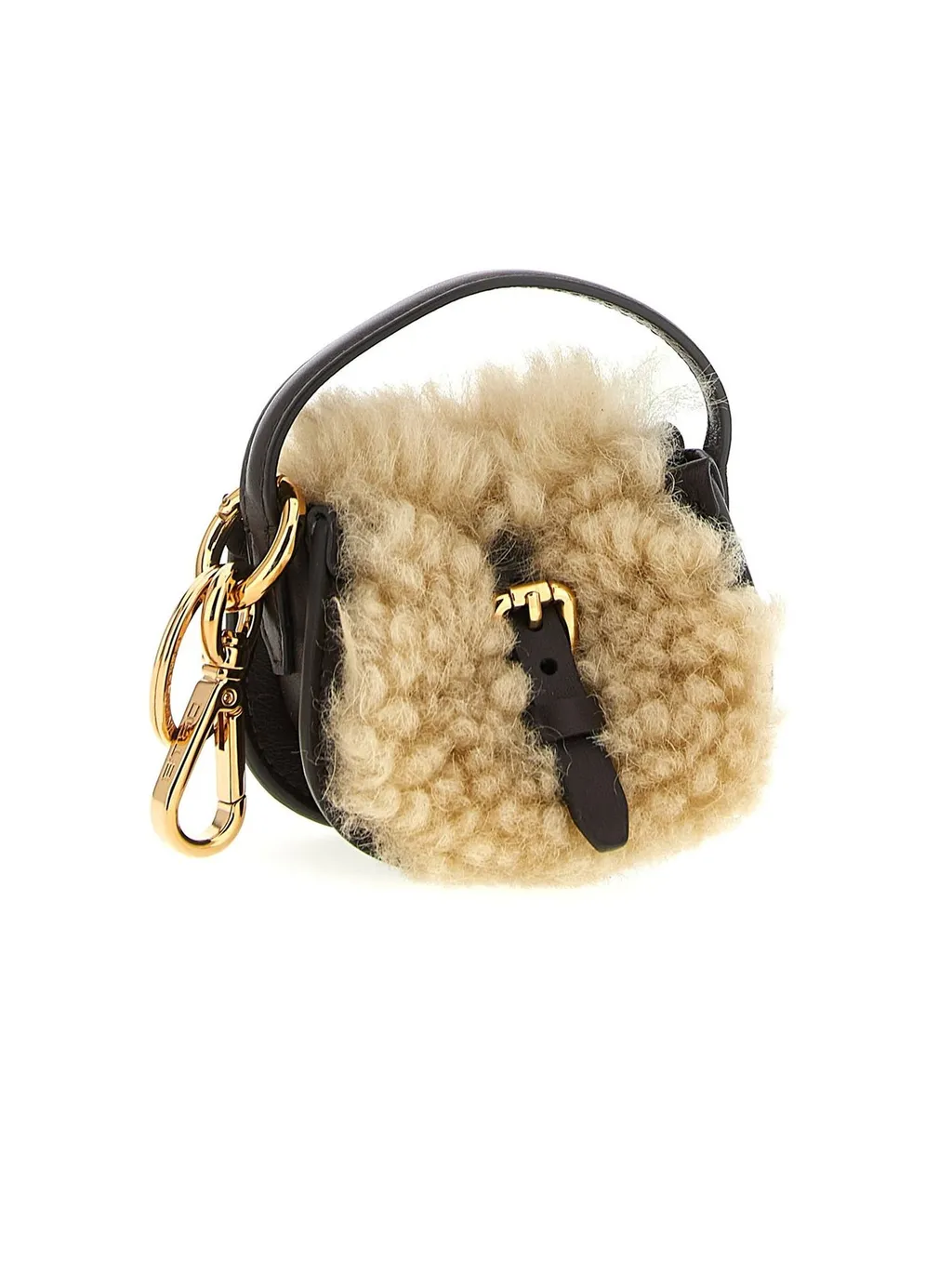 Shearling Bag Pendant Key Ring