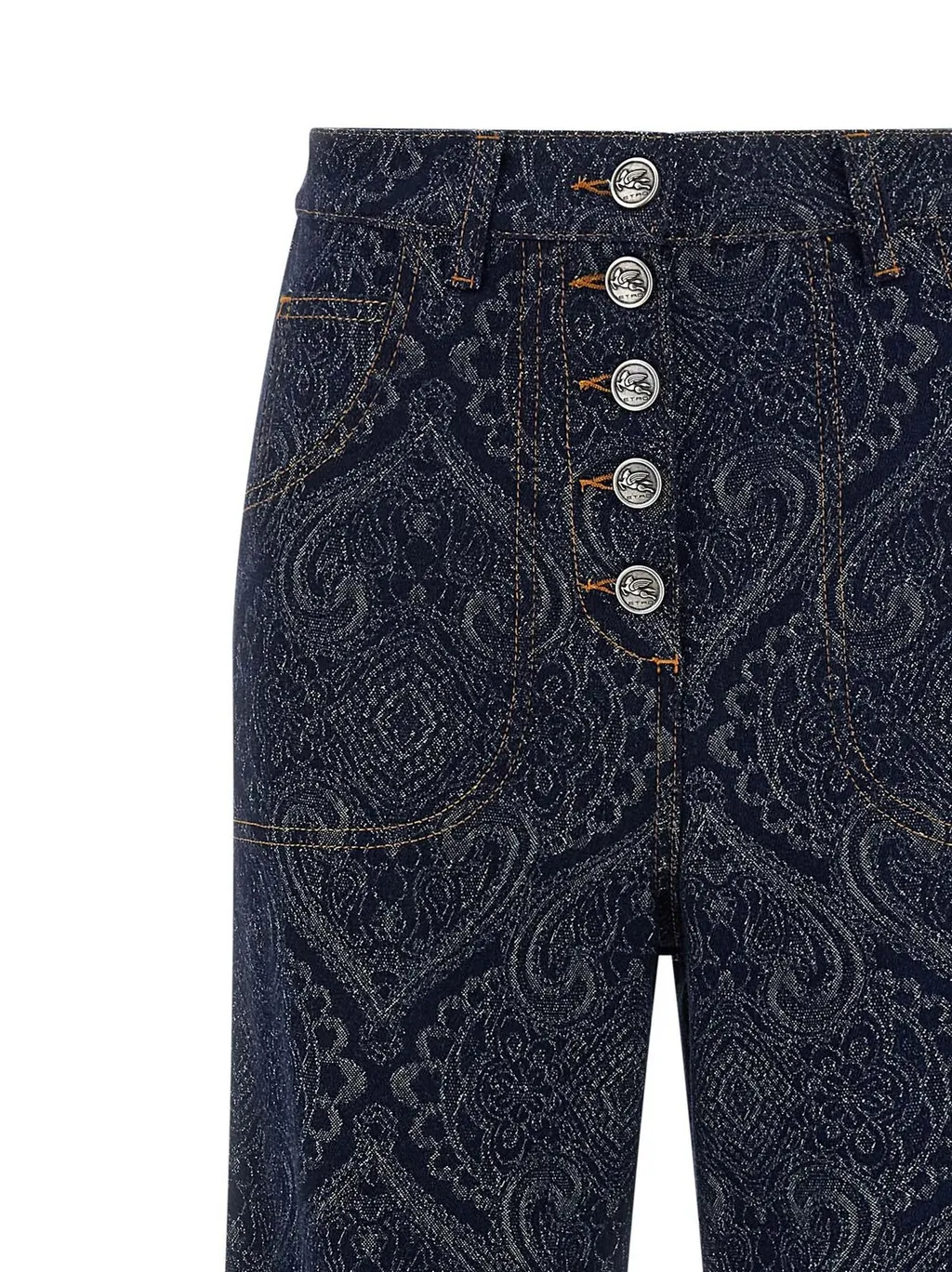 Jacquard Flared Jeans