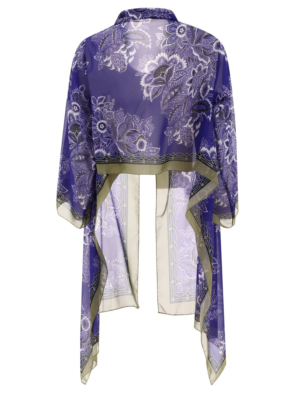 Floral-Printed Kimono
