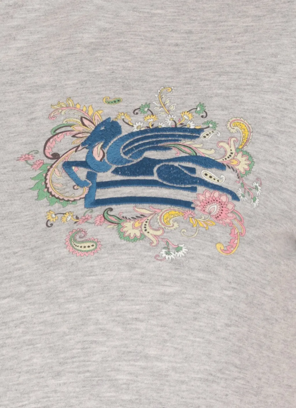 Pegaso Embroidered Crewneck T-Shirt