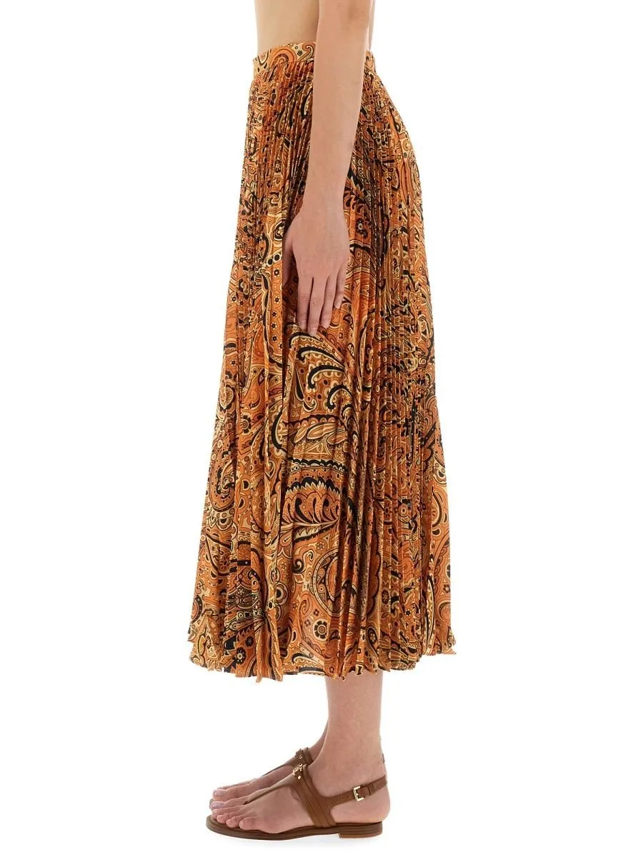 Paisley Printed Midi Skirt