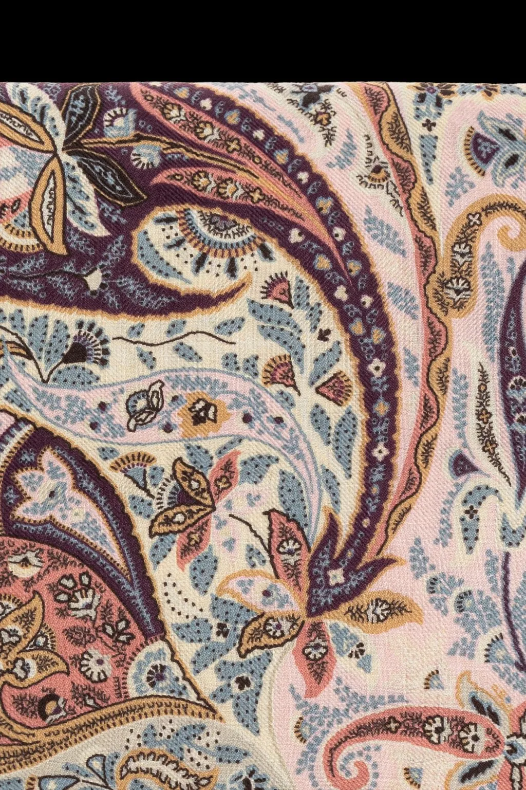 Paisley Print Frayed Edge Scarf