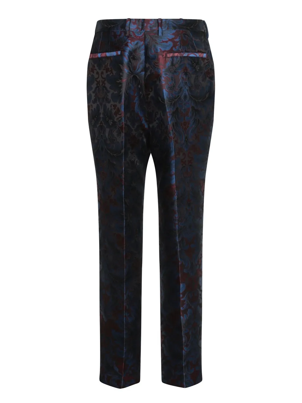 Paisley Pattern Straight Leg Tailored Trousers