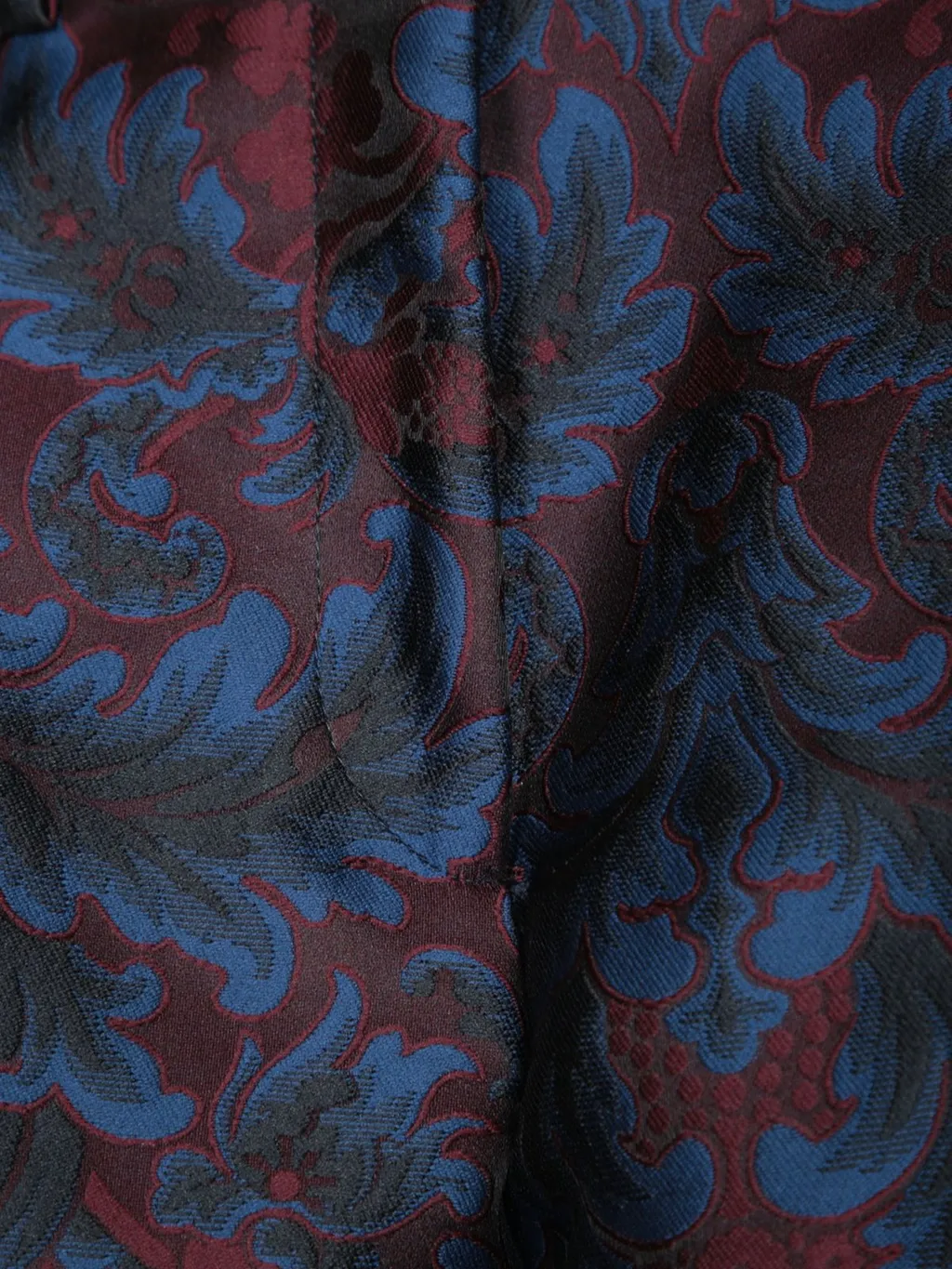 Paisley Pattern Straight Leg Tailored Trousers