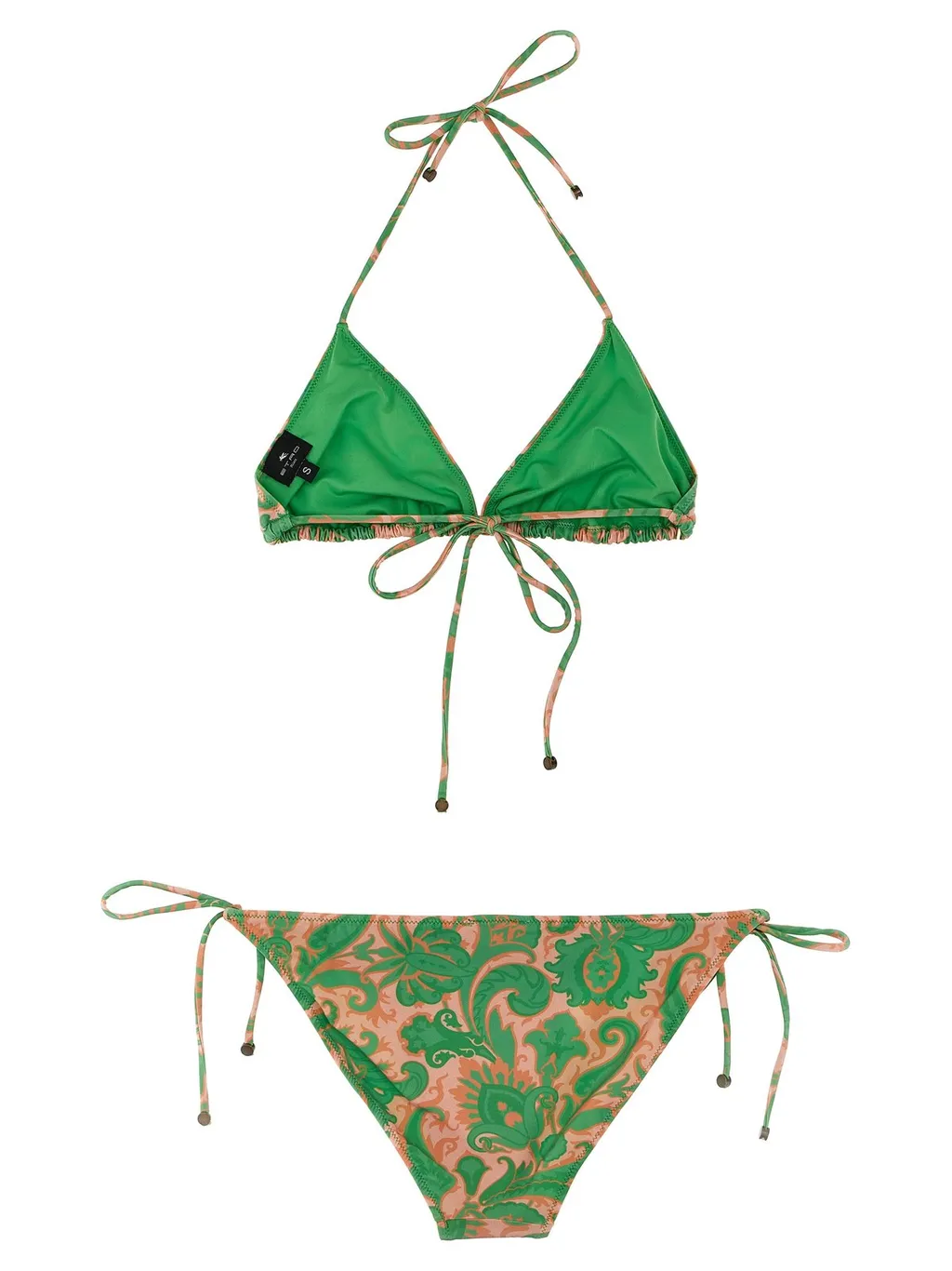 Pattern-Printed Two-Piece Swimsuit