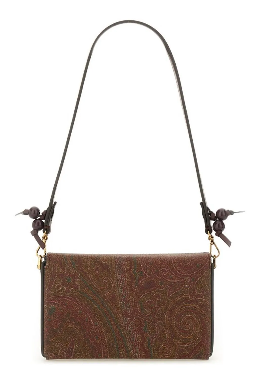 Paisley Jacquard Foldover Top Clutch Bag