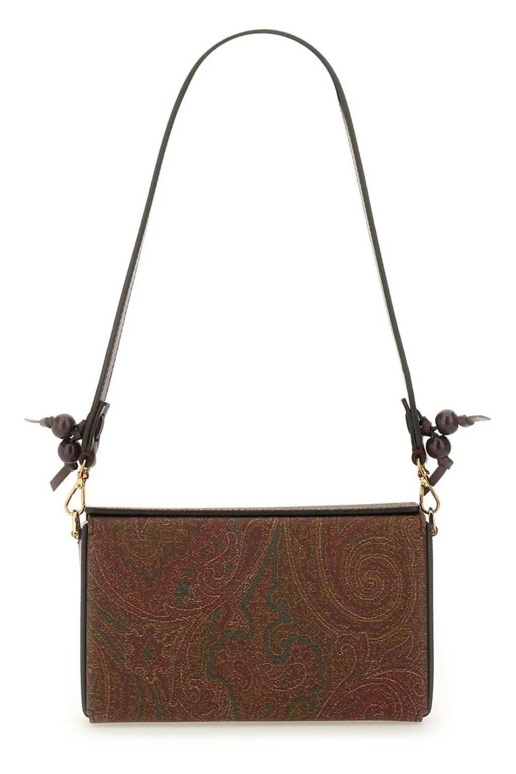 Paisley Jacquard Foldover Top Clutch Bag