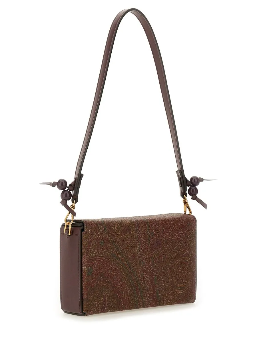 Paisley Jacquard Foldover Top Clutch Bag