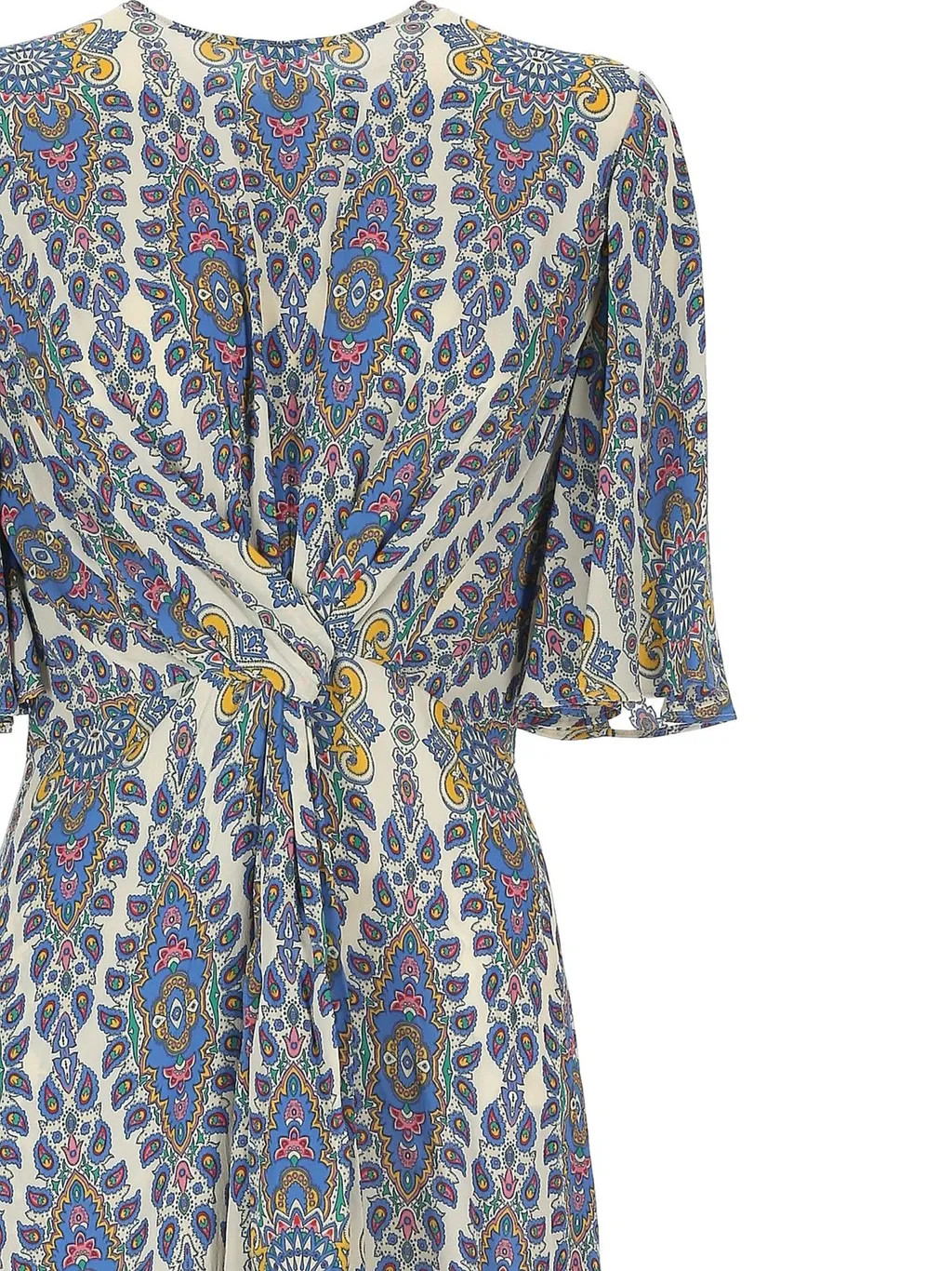 Paisley-Printed Short-Sleeved Dress