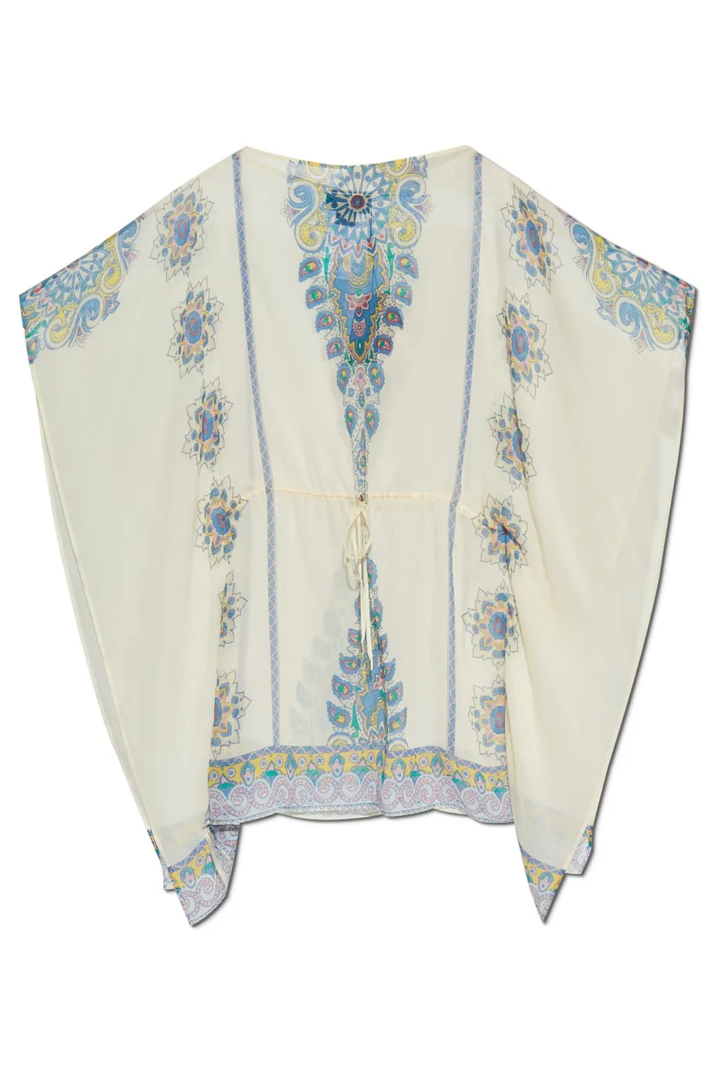 Paisley Printed Satin Caftan